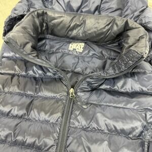 32 DEGREES HEAT Puffer Vest w/ Removable Hood Full Zipper Women's Small Navy‎